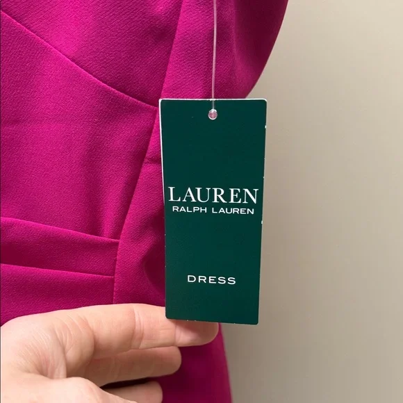 NWT Ralph Lauren Magenta Sleeveless Midi‎ Dress - Picture 2 of 9